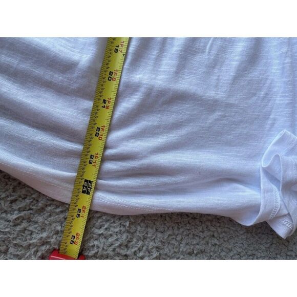 Torrid  White Babydoll Crew Neck Embroidered Eyelet Tie Back Top, 1X - Picture 7 of 8